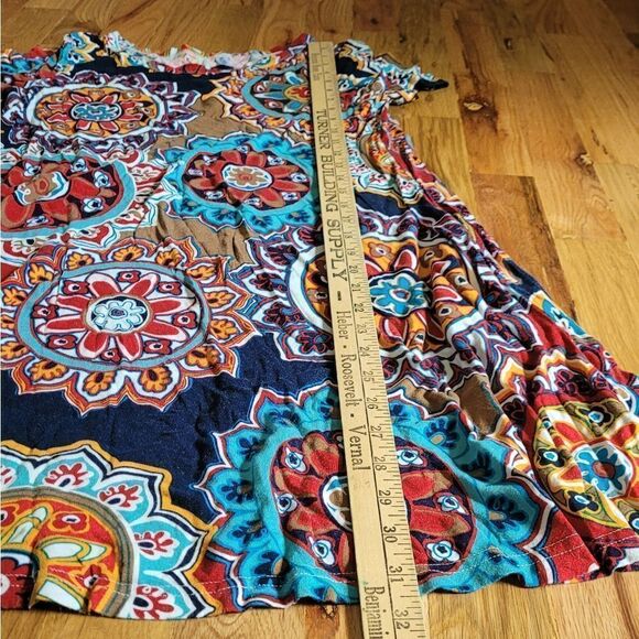 🤸‍♀️3 for 12🤸‍♂️ Paisley Short Sleeve Slip-on Pocketed Dress Small - Picture 3 of 6